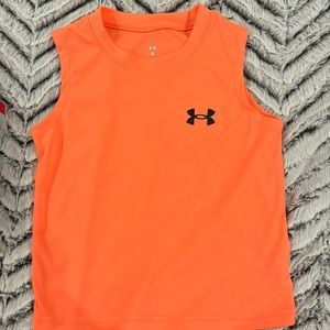 Boys under Armour size 4 muscle tank neon orange